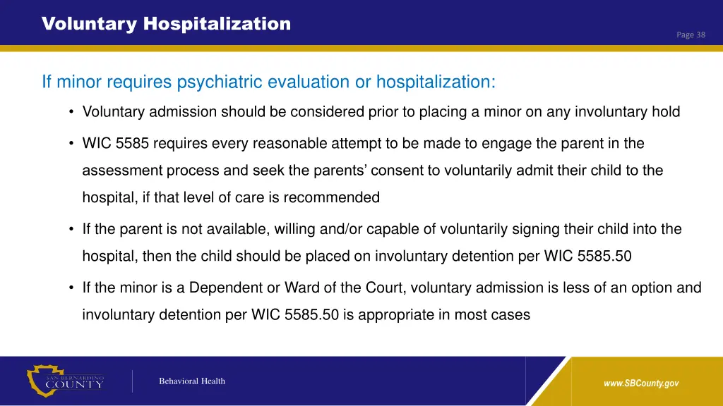 voluntary hospitalization