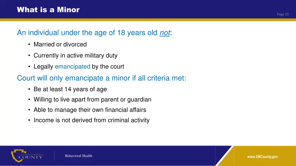 what is a minor