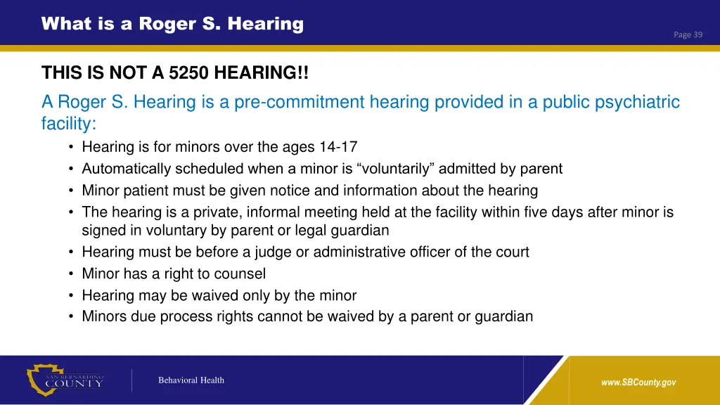 what is a roger s hearing