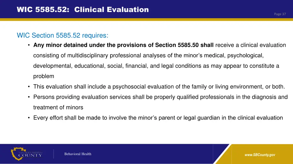 wic 5585 52 clinical evaluation
