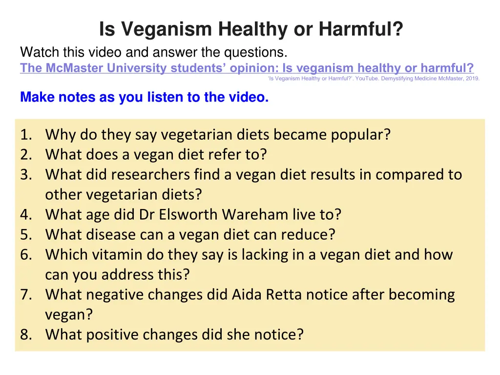 is veganism healthy or harmful watch this video