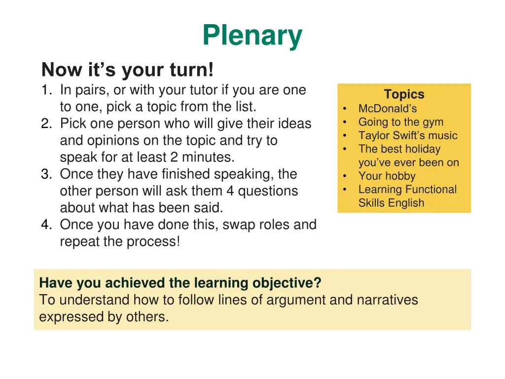plenary