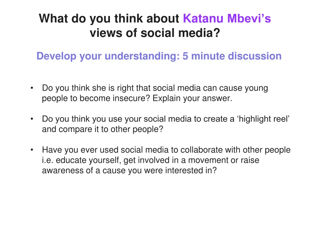 what do you think about katanu mbevi s views