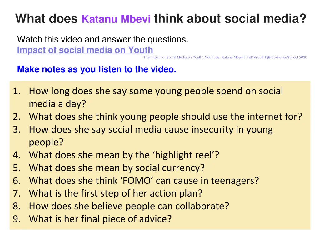 what does katanu mbevi think about social media