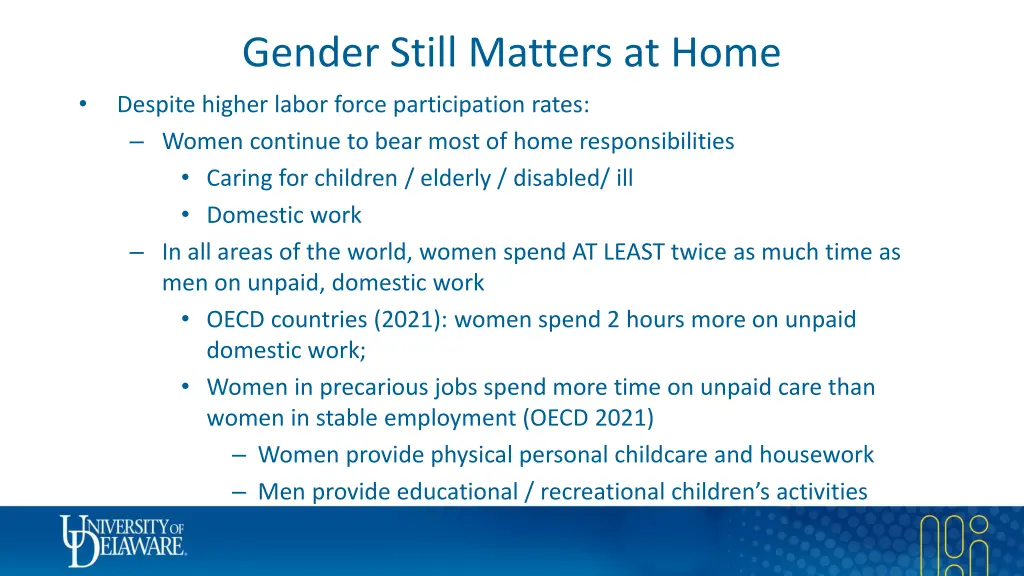 gender still matters at home
