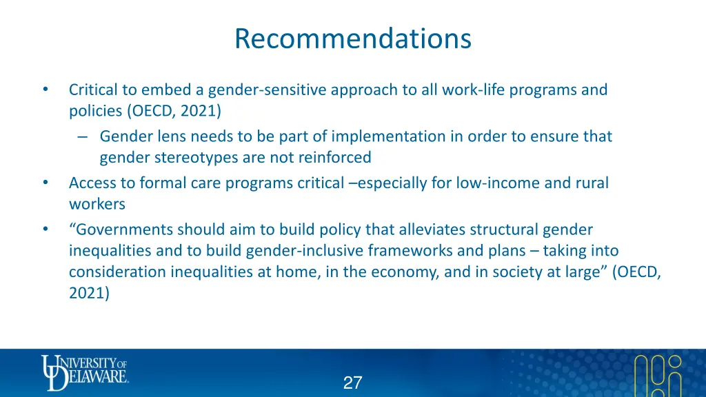 recommendations