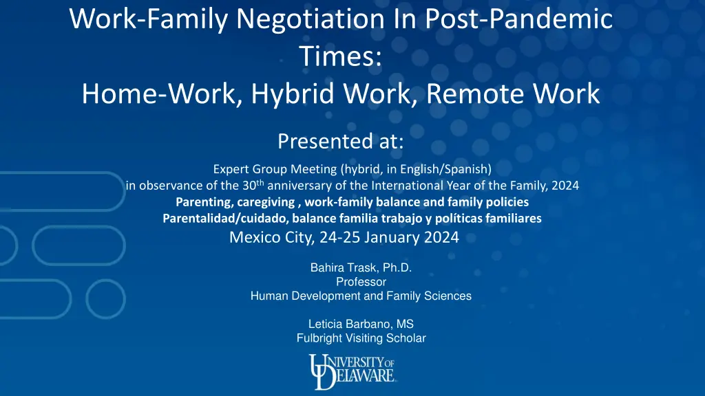 work family negotiation in post pandemic times