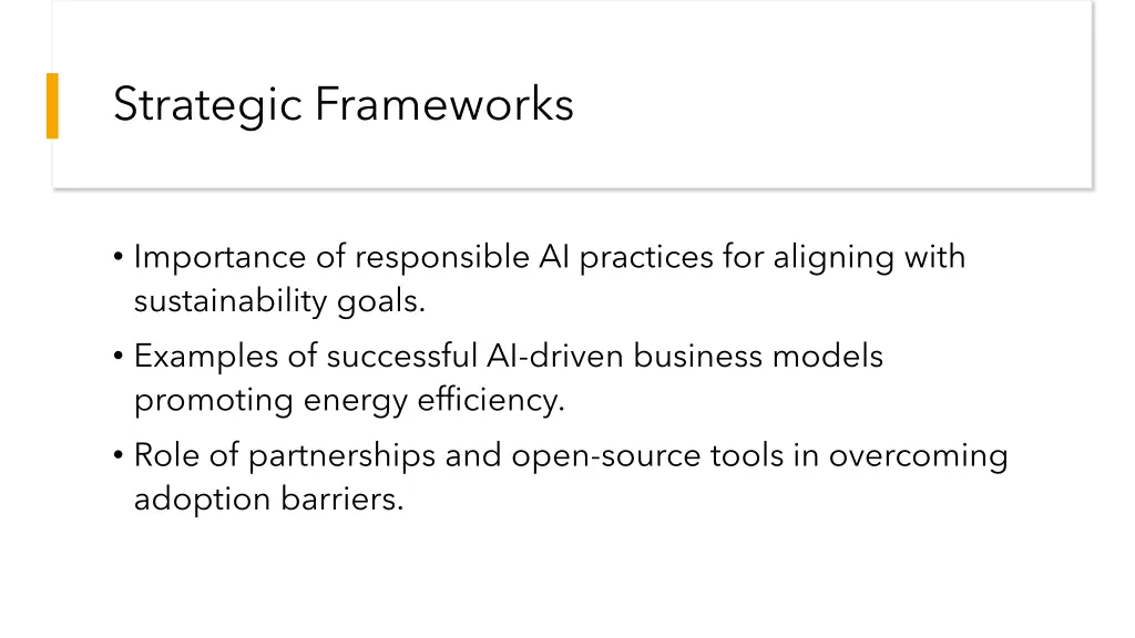 strategic frameworks