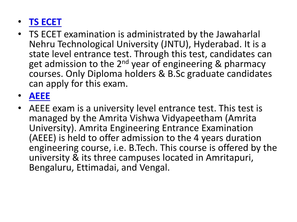 ts ecet ts ecet examination is administrated
