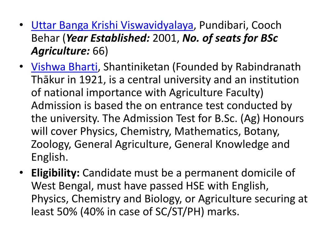 uttar banga krishi viswavidyalaya pundibari cooch