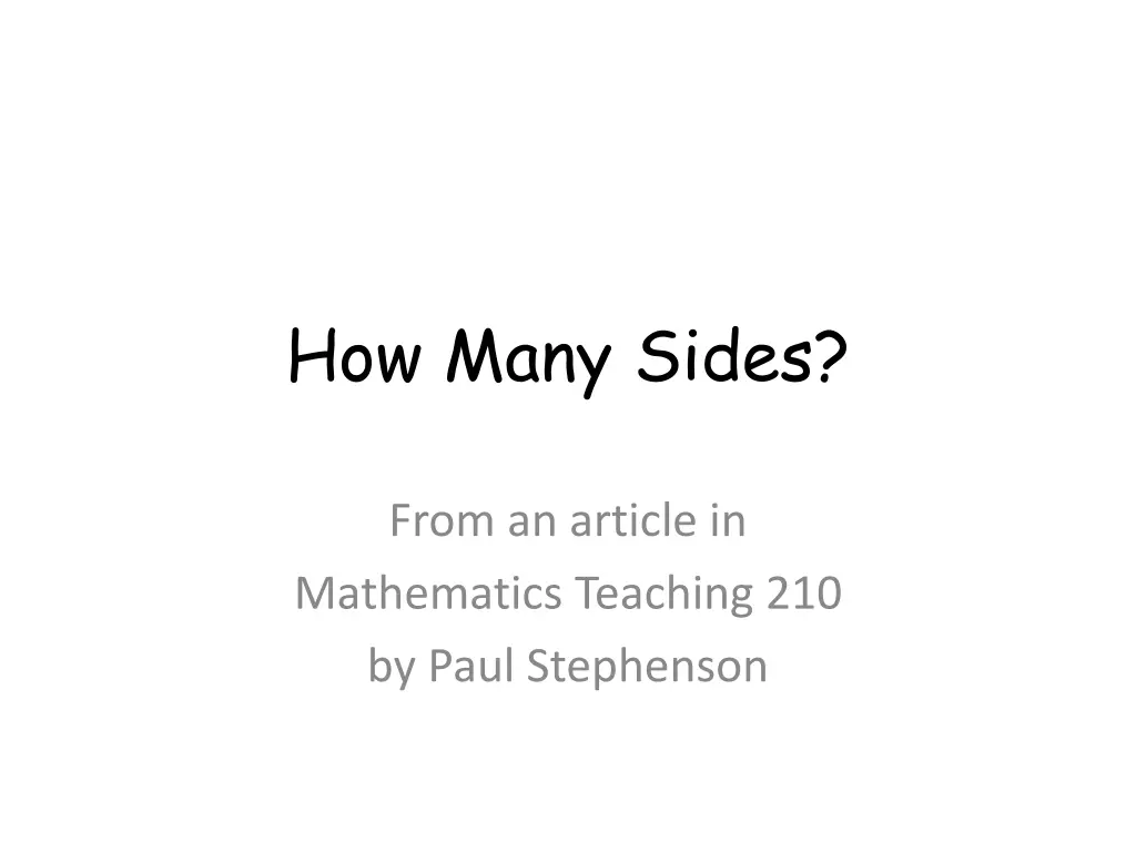 how many sides