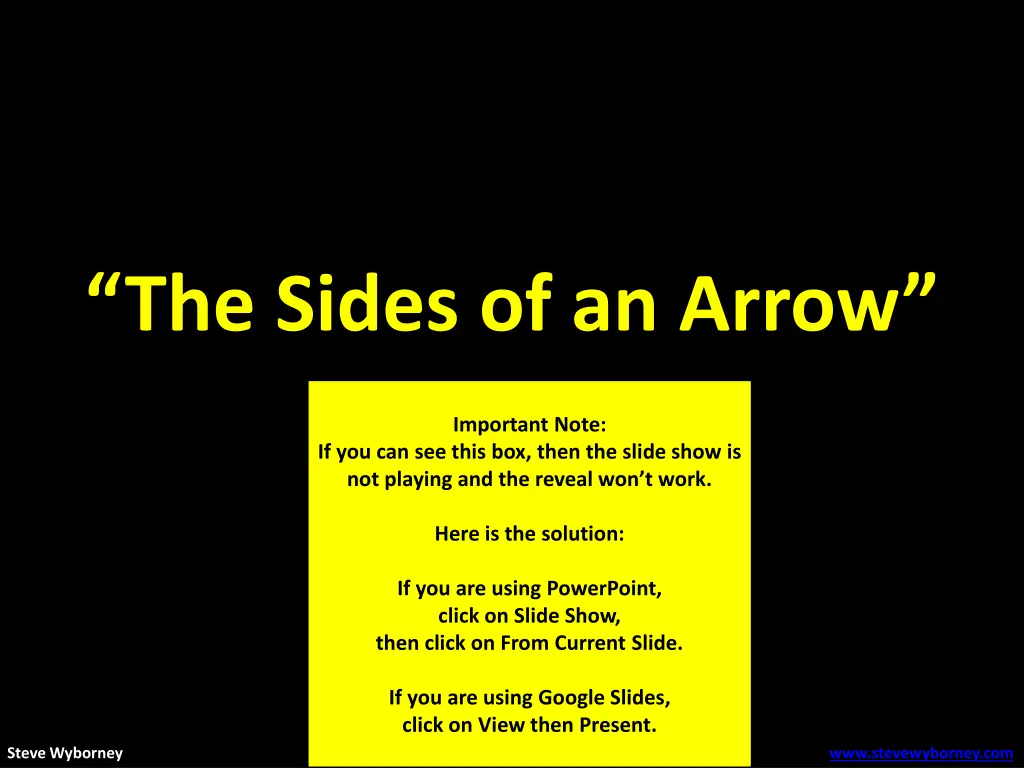 the sides of an arrow 1