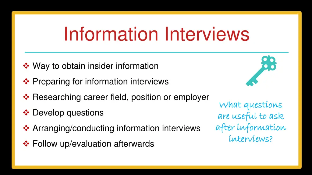 information interviews