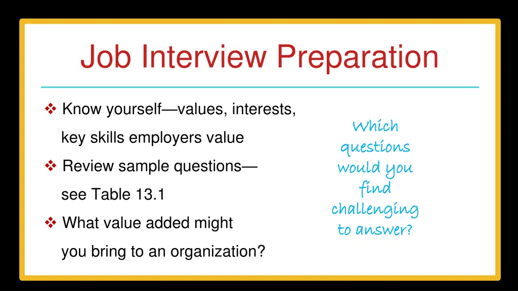 job interview preparation