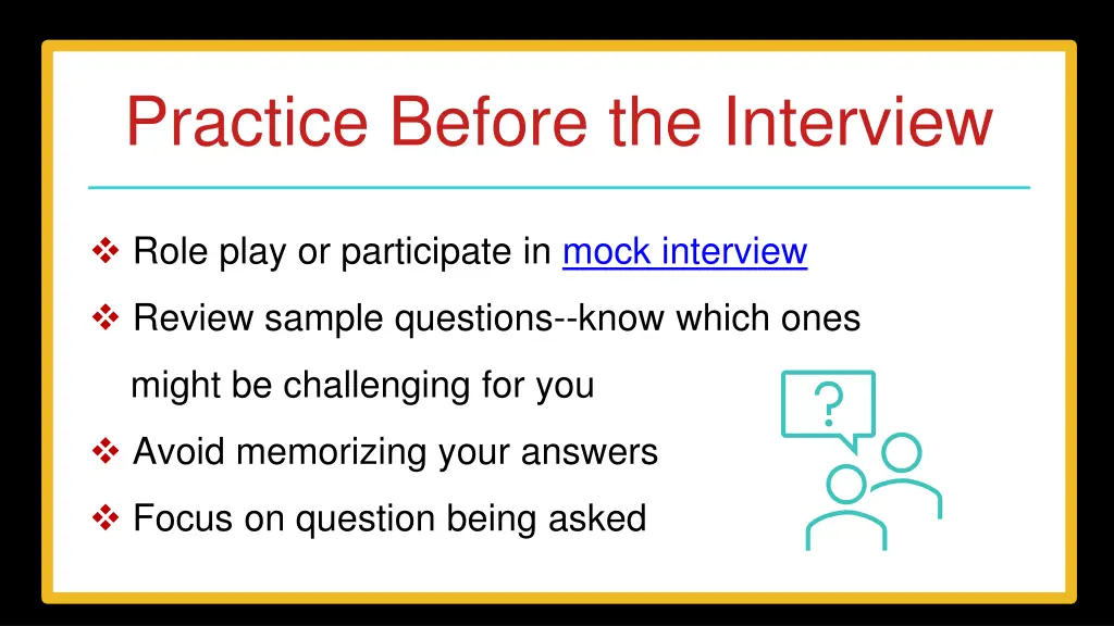 practice before the interview