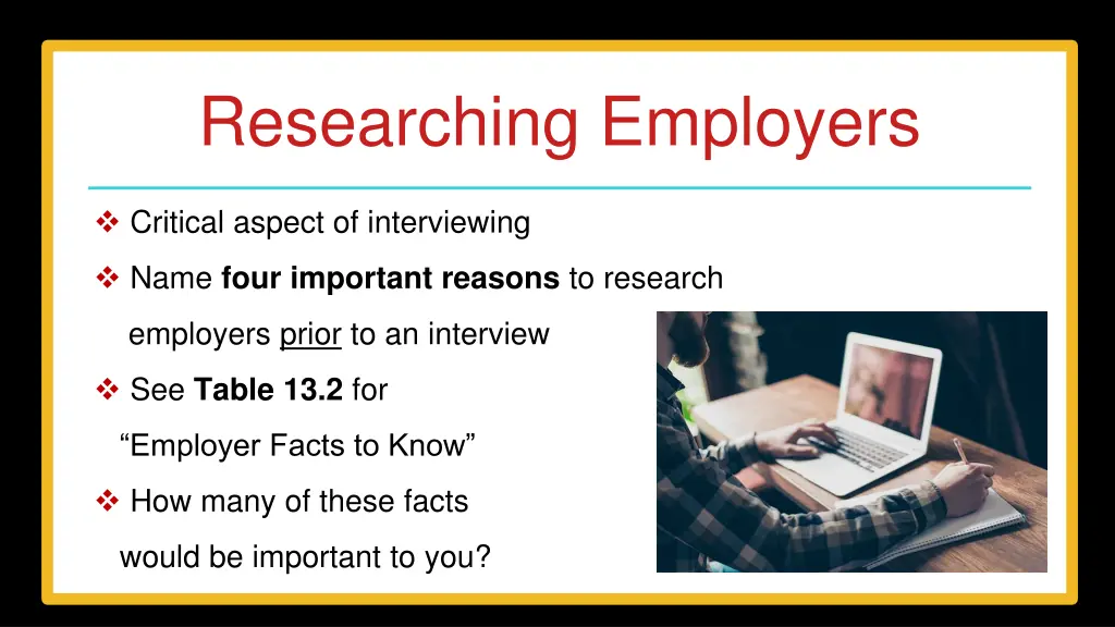 researching employers