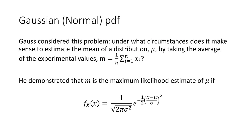 gaussian normal pdf