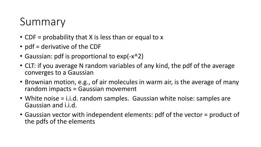 summary