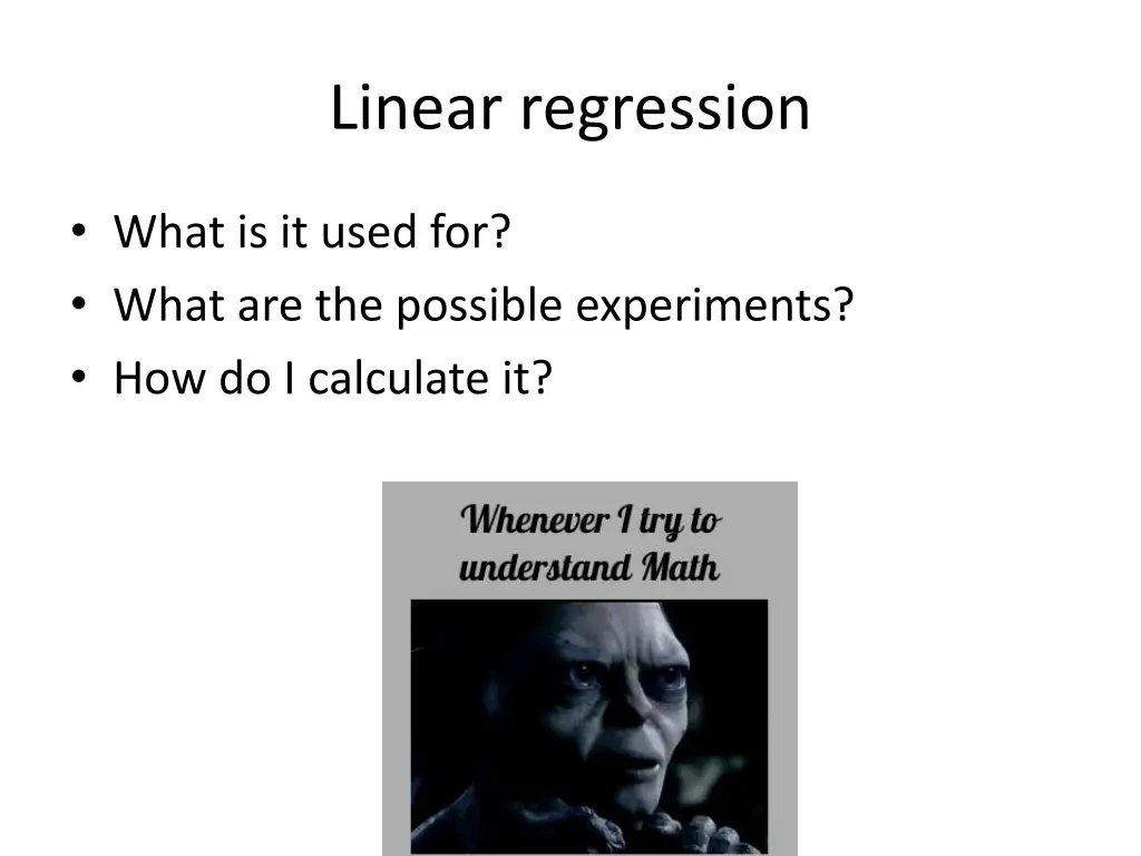 linear regression