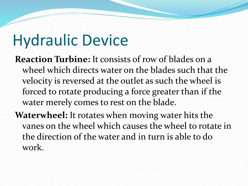 hydraulic device 1
