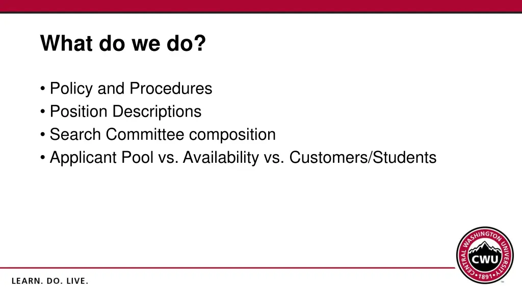 what do we do