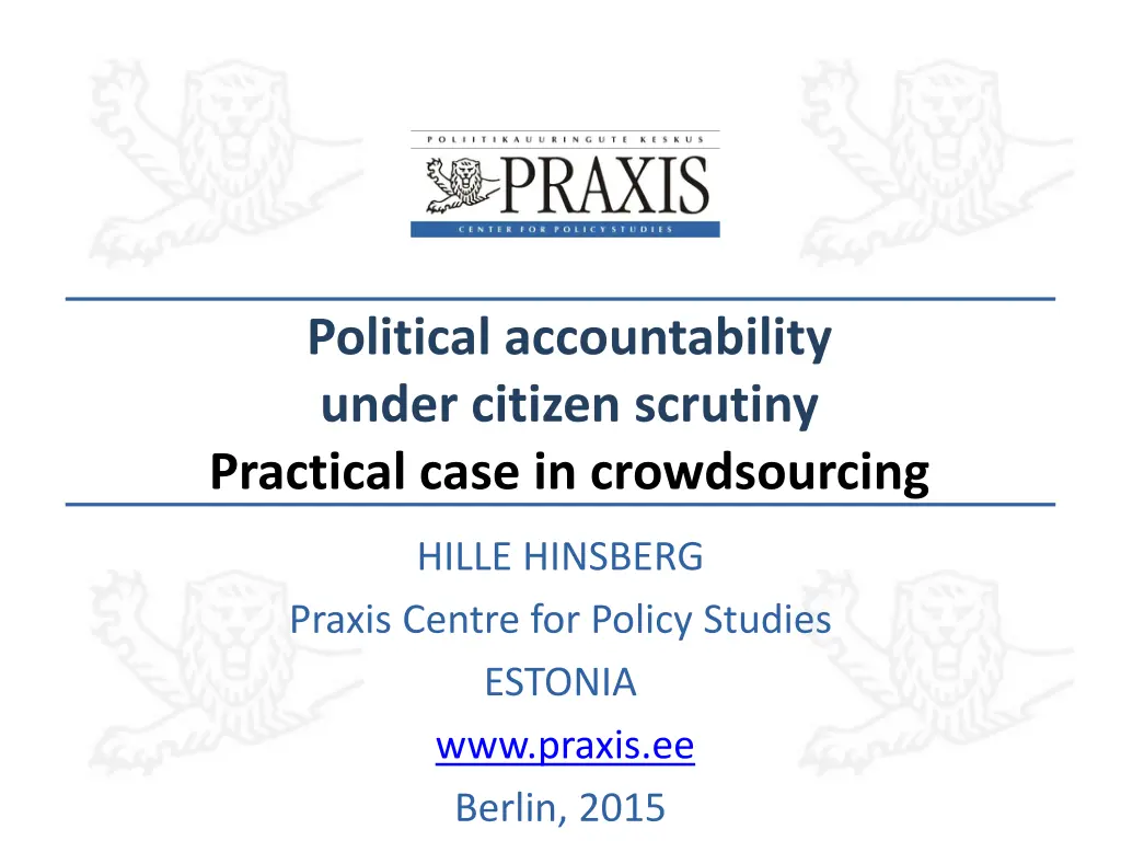 political accountability under citizen scrutiny
