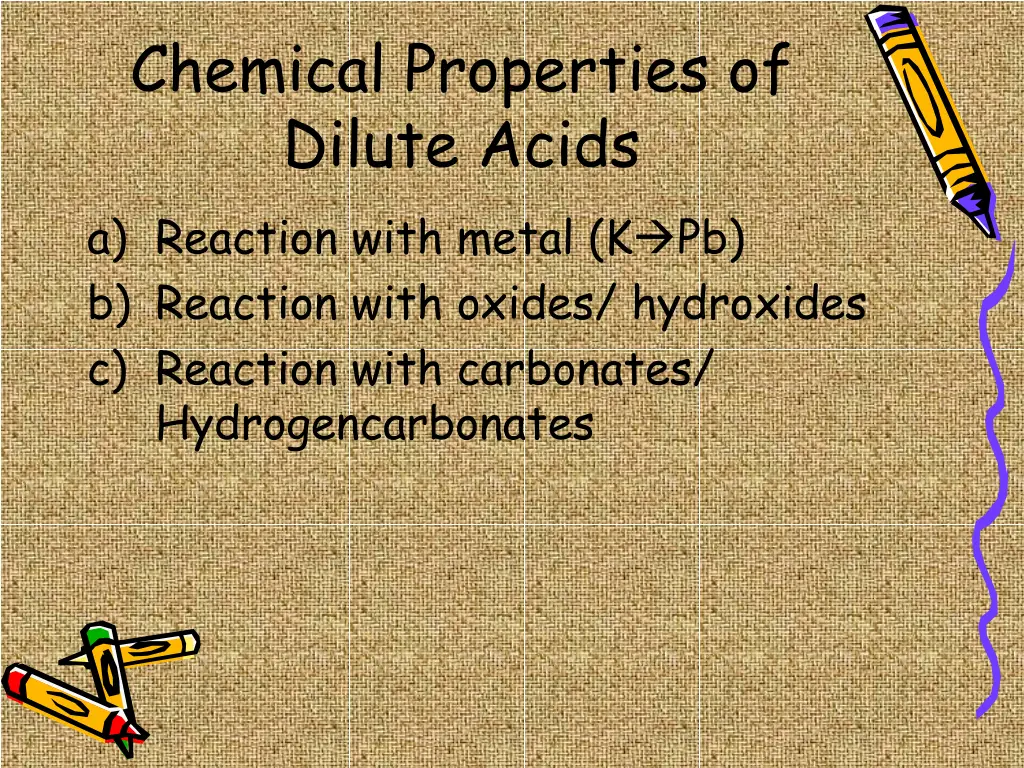 chemical properties of dilute acids