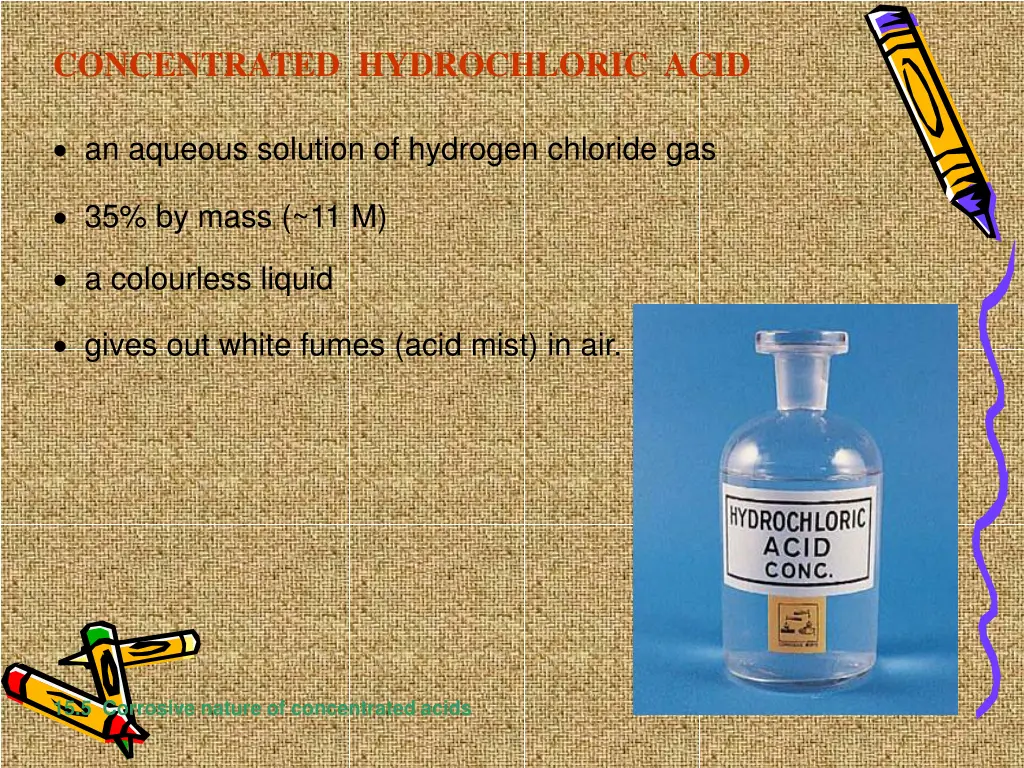 concentrated hydrochloric acid