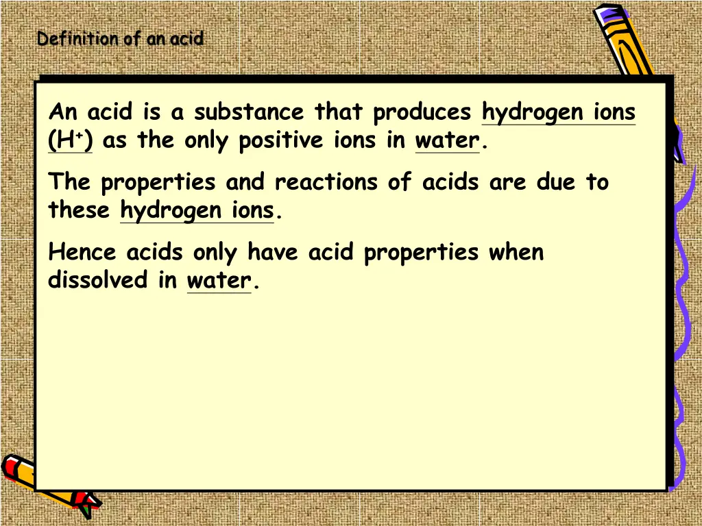 definition of an acid