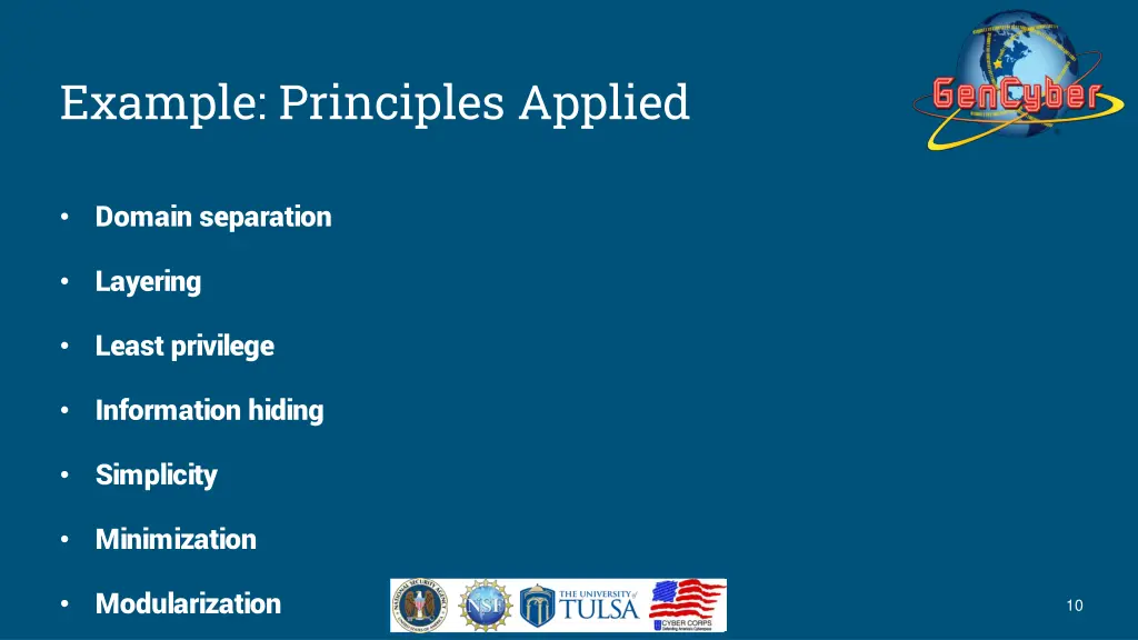 example principles applied