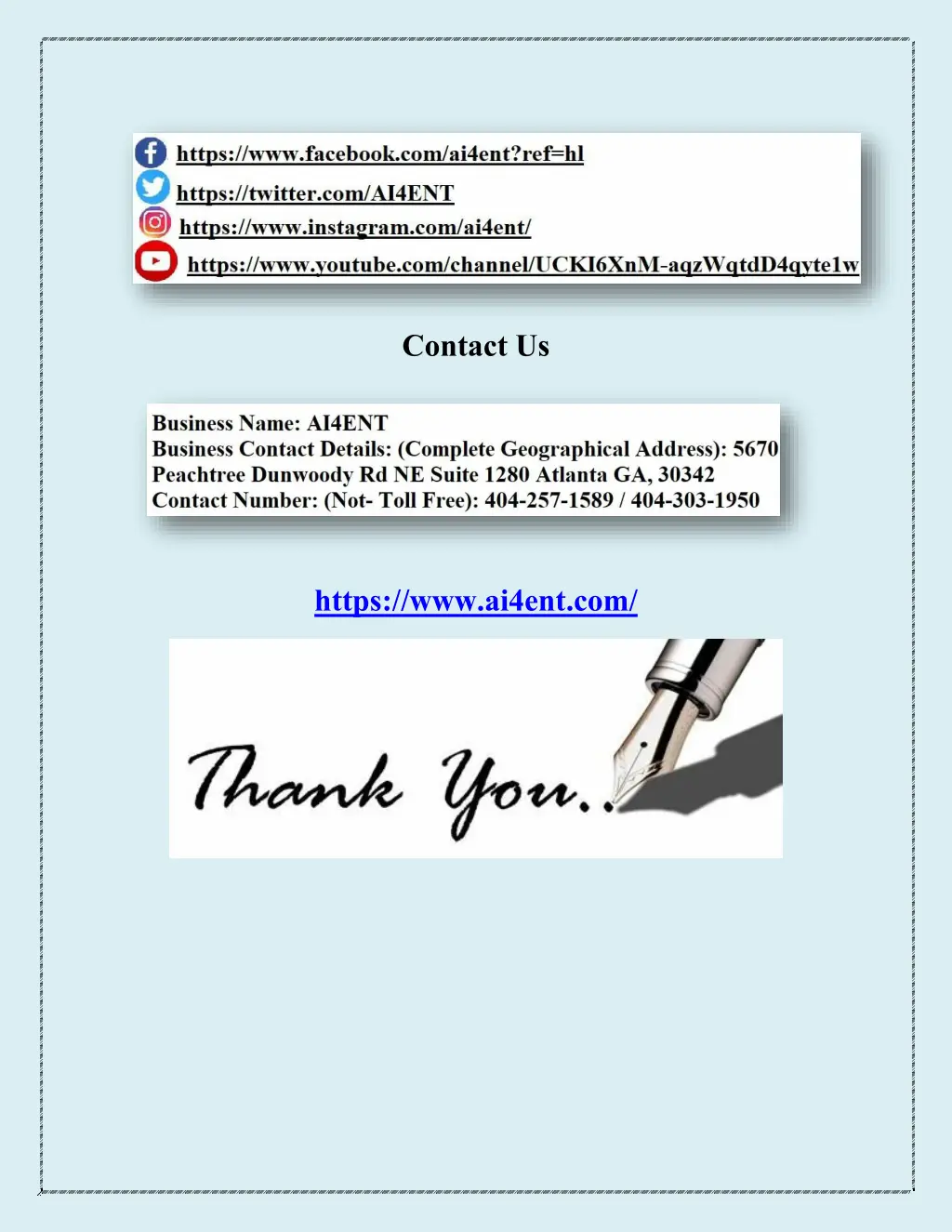 contact us