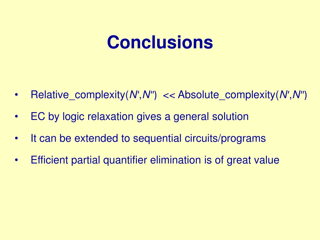 conclusions