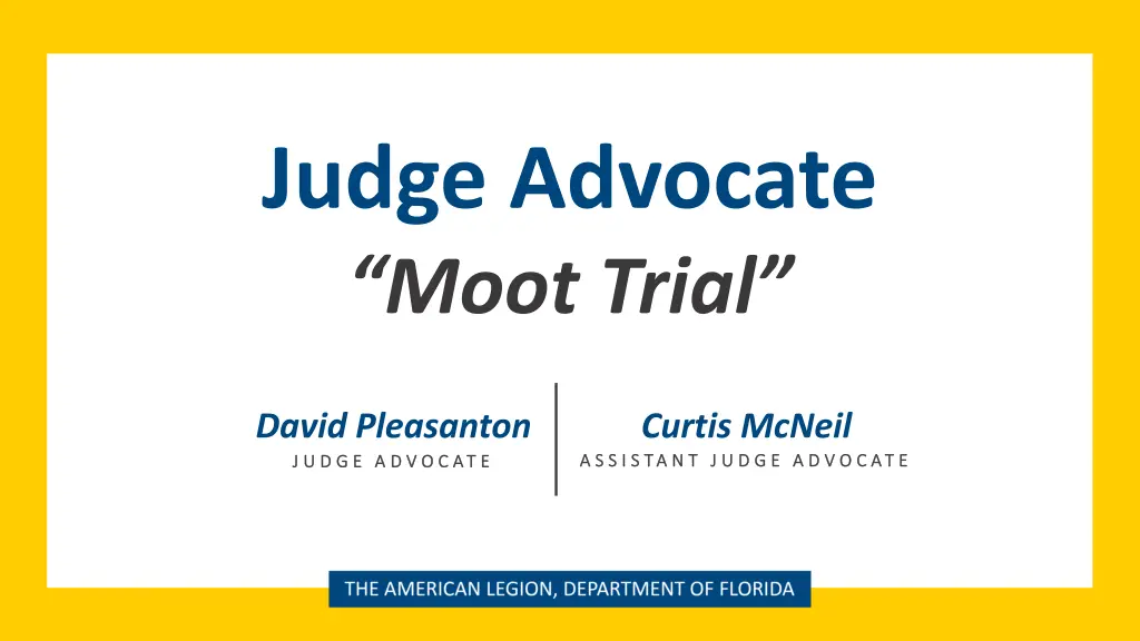 judge advocate moot trial
