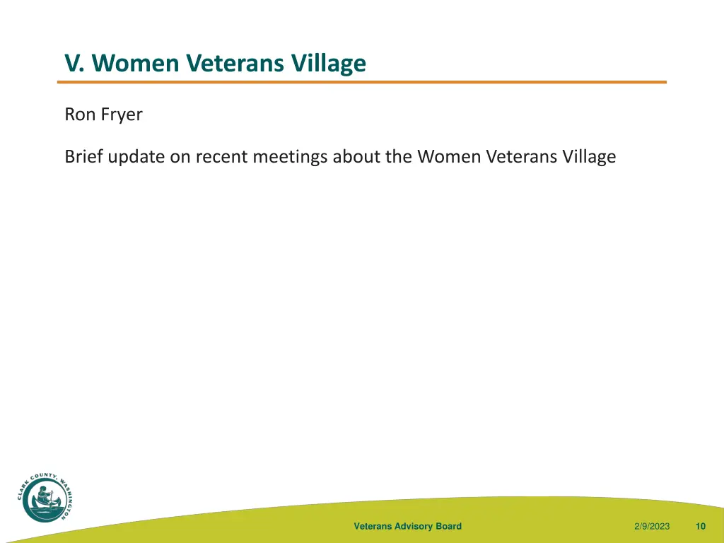 v women veterans village