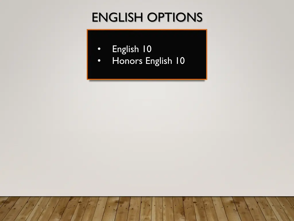 english options
