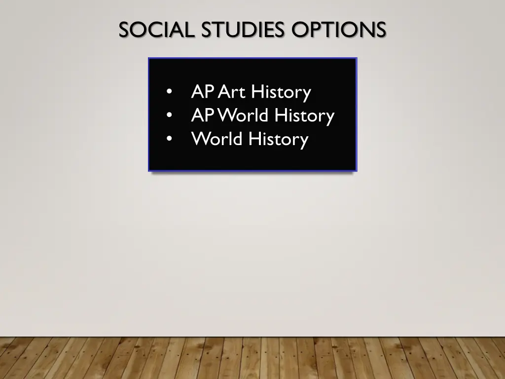 social studies options
