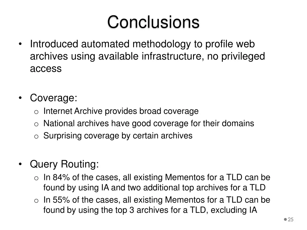 conclusions
