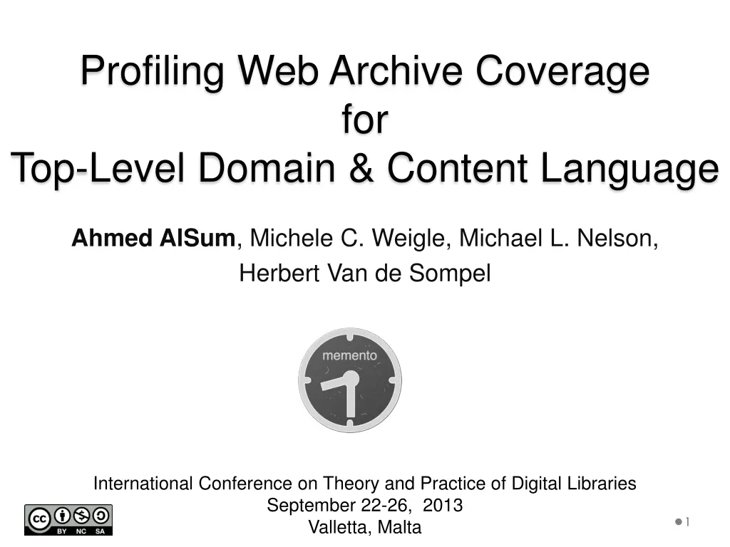 profiling web archive coverage for top level