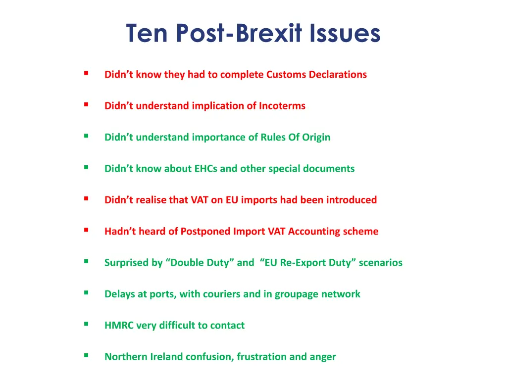ten post brexit issues 1