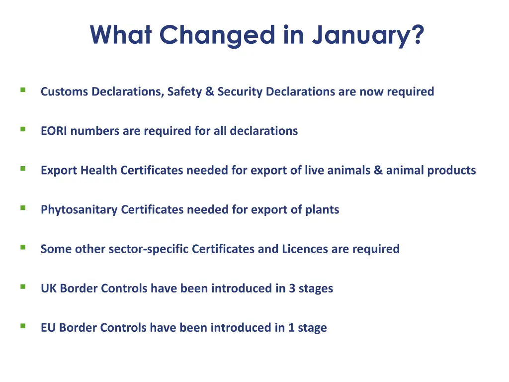 what changed in january 1