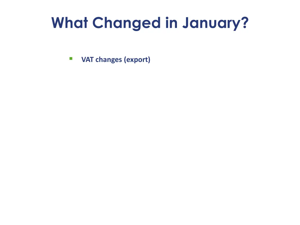 what changed in january 4