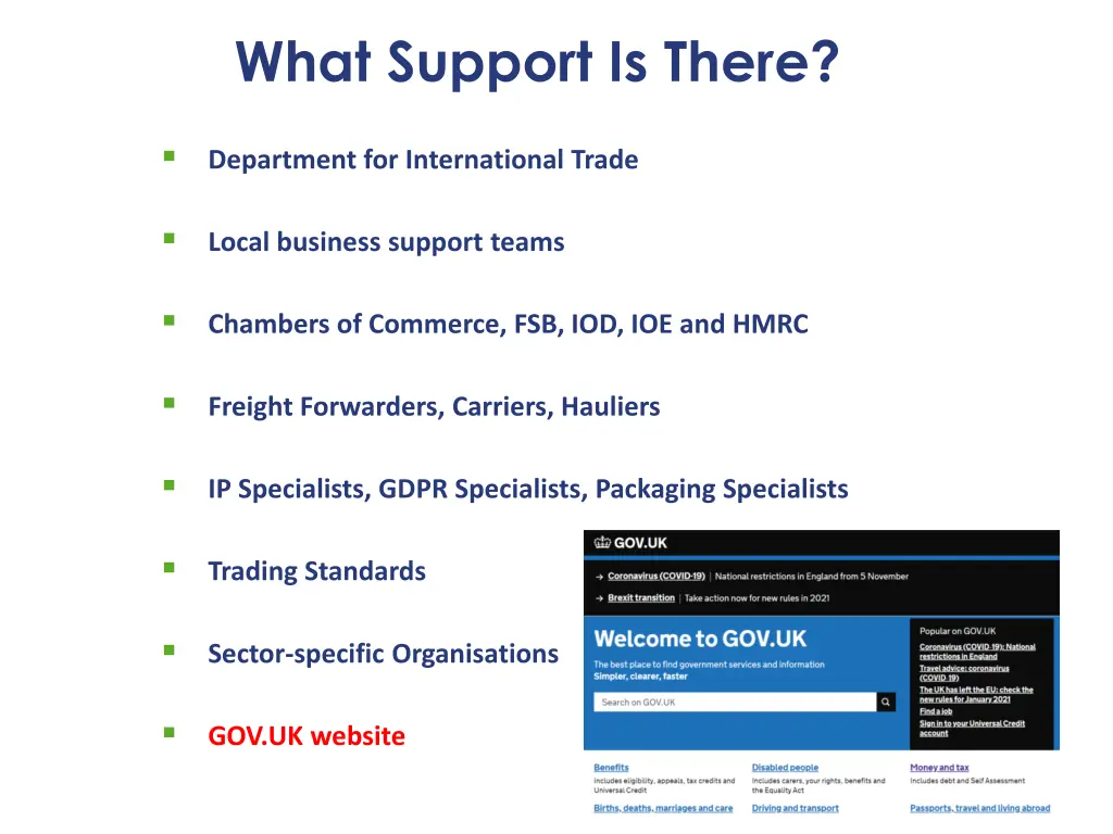 what support is there