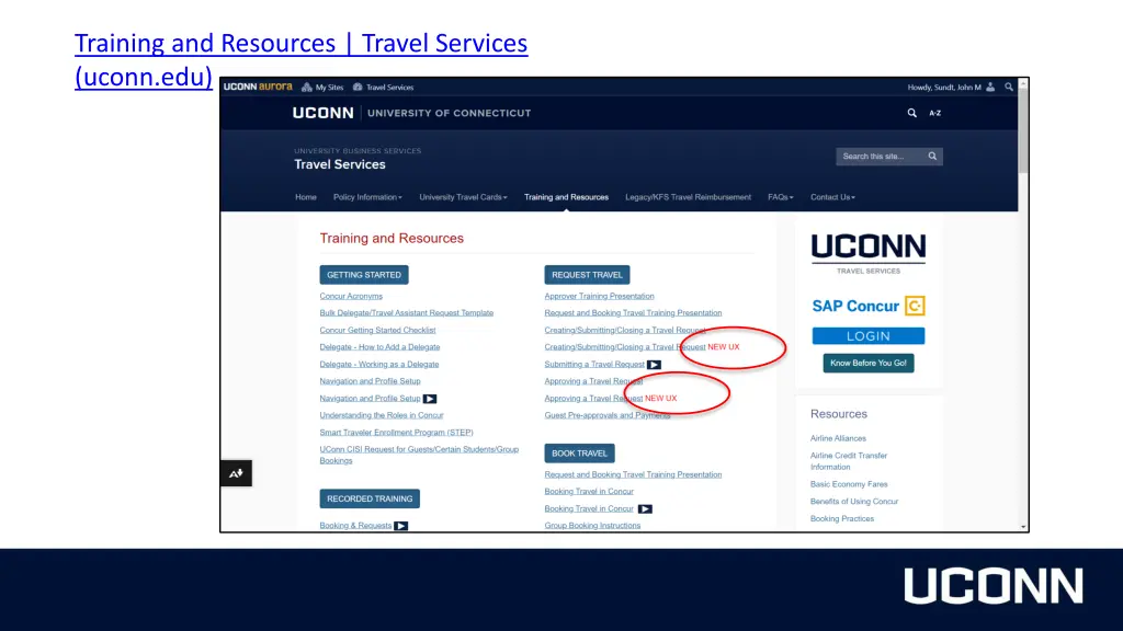 training and resources travel services uconn edu