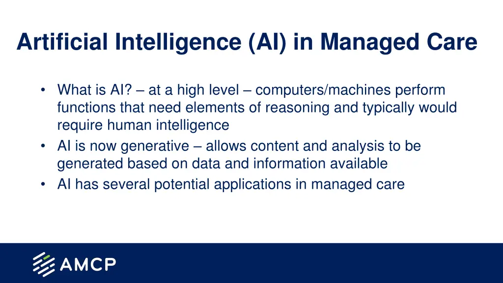 artificial intelligence ai in managed care