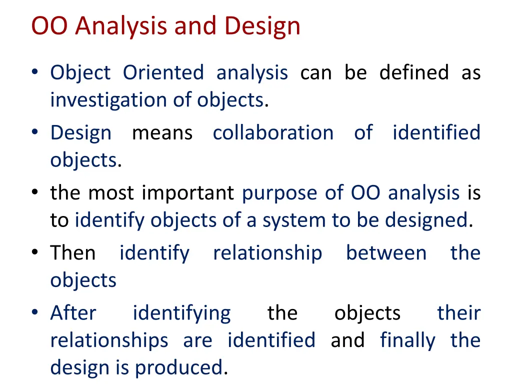 oo analysis and design