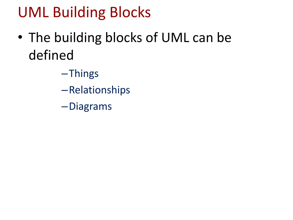 uml building blocks