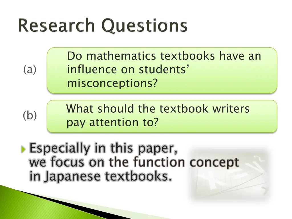 do mathematics textbooks have an influence