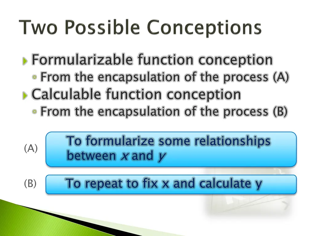 formularizable function conception from