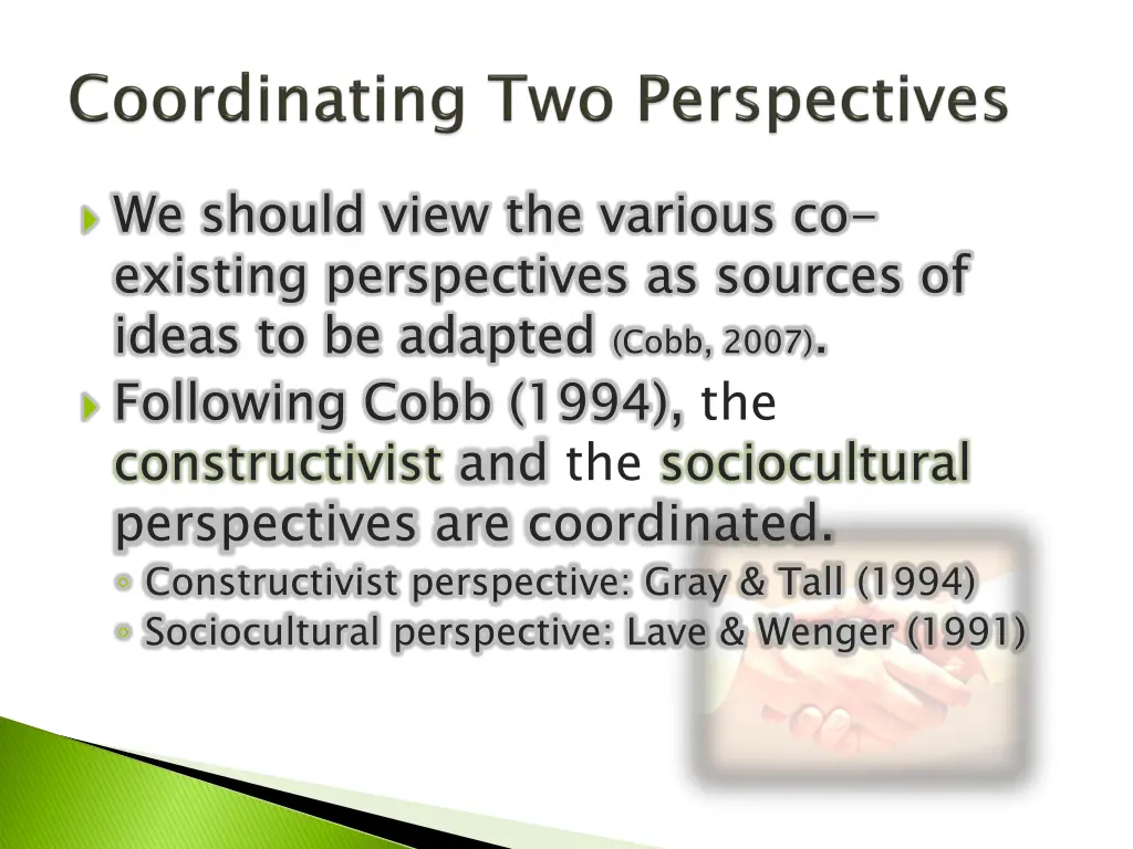 we should view the various co existing