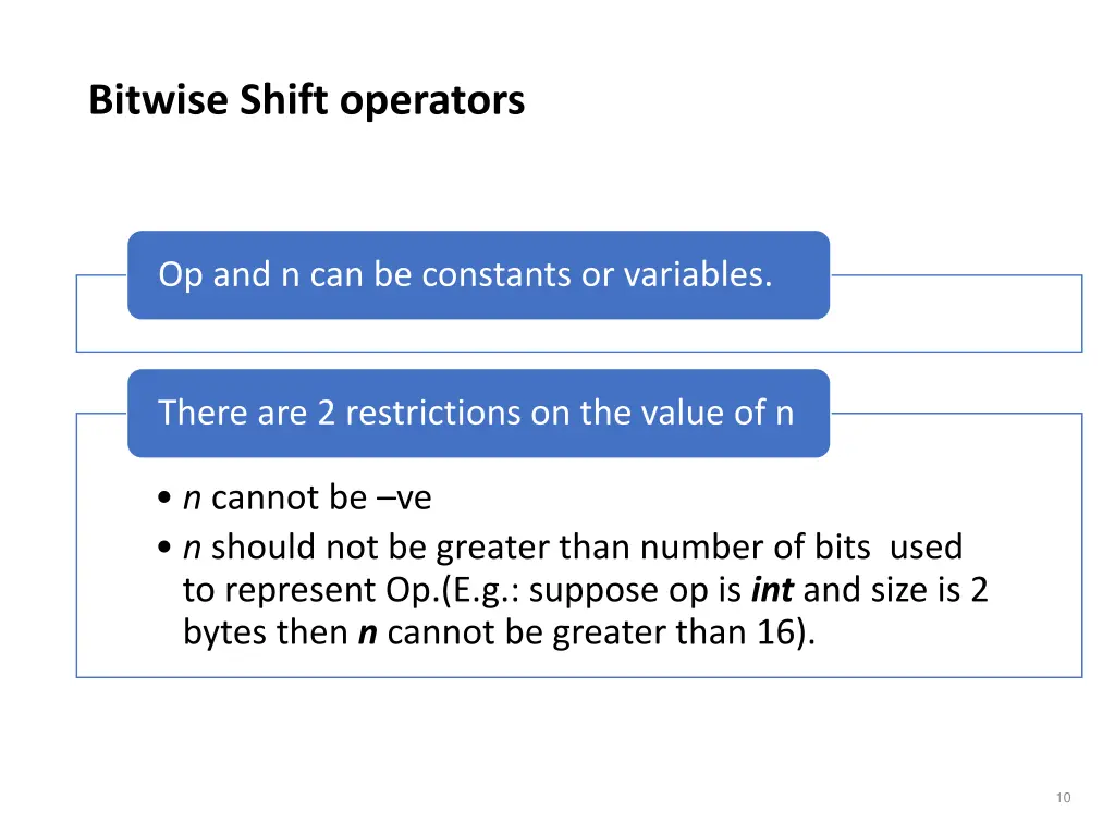 bitwise shift operators 1